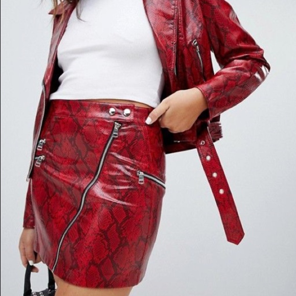 Bershka Snake print skirt